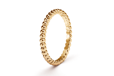 Perlée pearls of gold ring