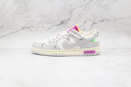 NIKE Off-White x Nike Dunk Low'50' White gray Purple Label