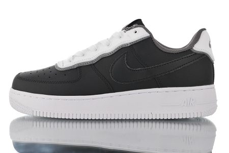 Nike Air Force 1 Leather black and white grey