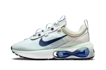 NIKE AIR MAX Pure white blue background