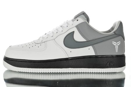 Nike Air Force 1 White leather marl black reflective