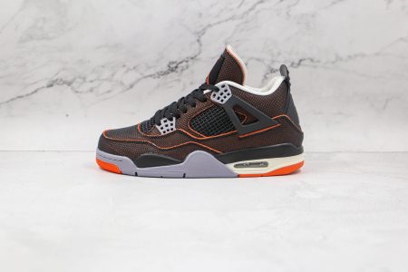 NIKE Air Jordan 4 Black orange starfish orange