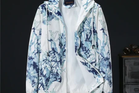 LV Jacket White Blue