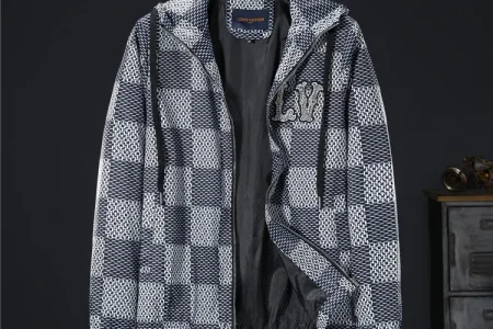 LV Jacket Nevy Blue And Gray