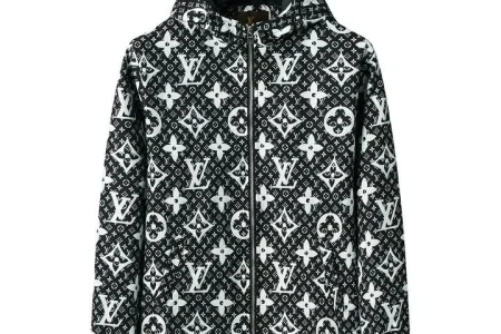 LV Jacket Black White Logo