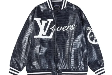 LV Jacket Black Crocodile