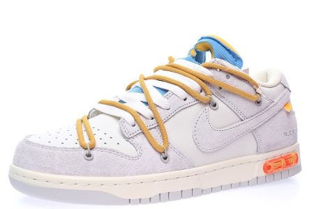 Off-White™ x Nike SB Dunk Low Lot The 34/50 The Light grey rice white sky blue brown yellow