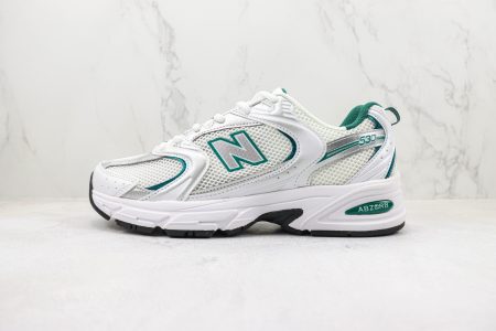 New Balance 530 White Silver Green