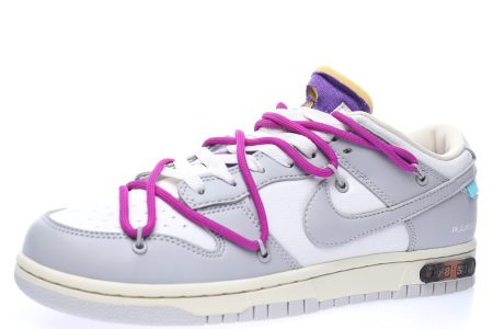 Off-White™ x Nike SB Dunk Low"The 28/50"  White fog grey dark purple light blue