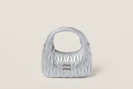 Miu Miu Wander Hobo Bag Silver