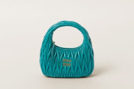 Miu Miu Wander Hobo Bag Peacock Blue