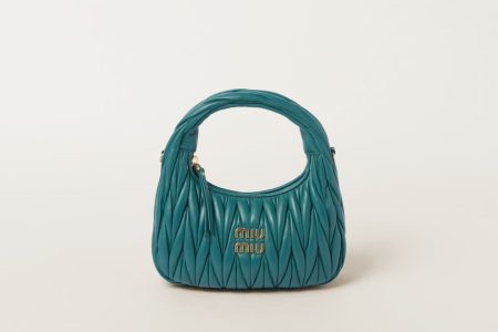 Miu Miu Wander Hobo Bag Lagoon Blue