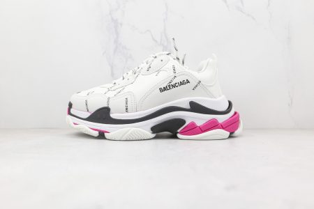 Triple S white black pink