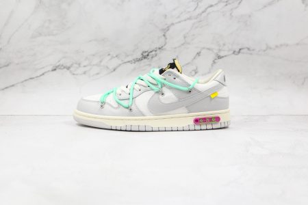 NIKE Off-White x Nike Dunk Low'50' Gray white green label